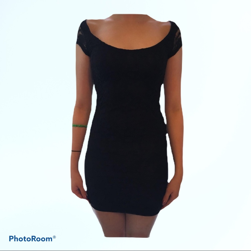 Streetwear Society Dress Womens Small Little Black Lace Sleeveless Scoop Neck